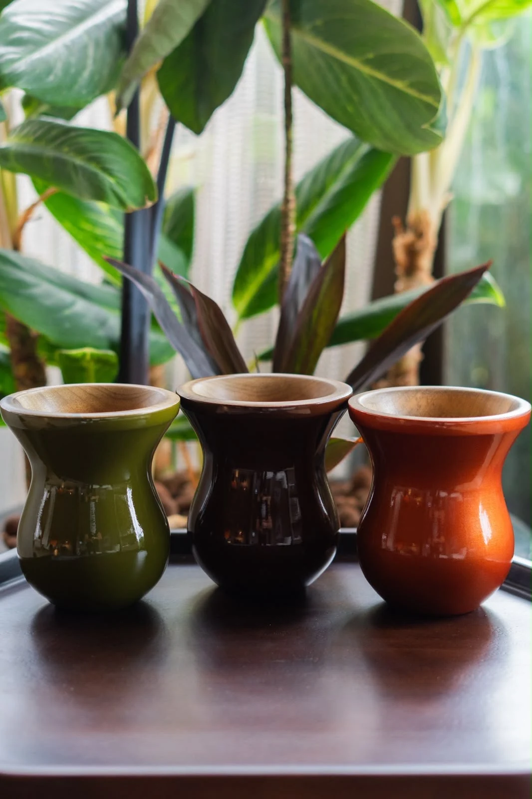 Mate Madera Imbuia Brillante